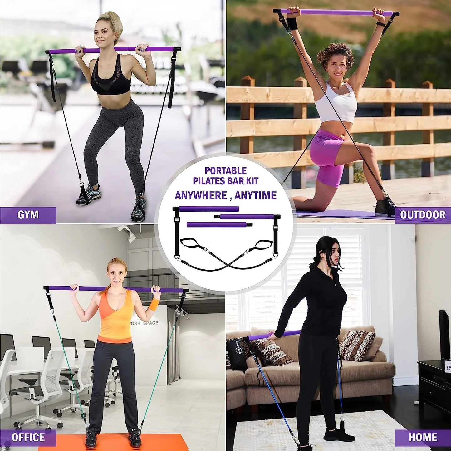 Pilates Bar Kit with Resistance Bands