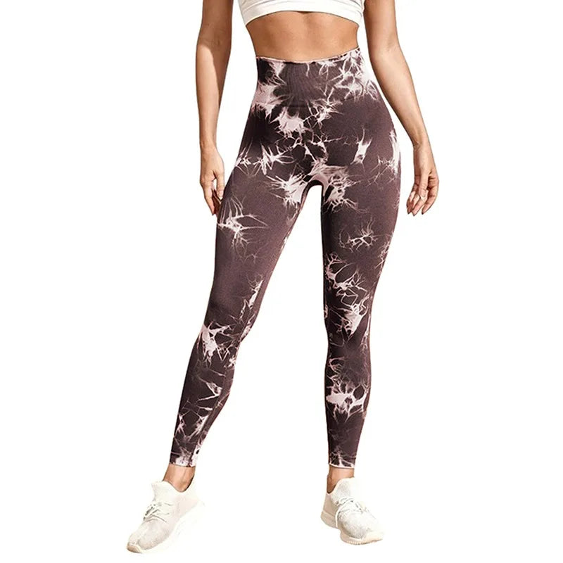 Tie dye Women Gym Leggings Scrunch Yoga Pants for Women's Gym Clothing Seamless Sports Fitness Leggins High Waist Tights Joggers